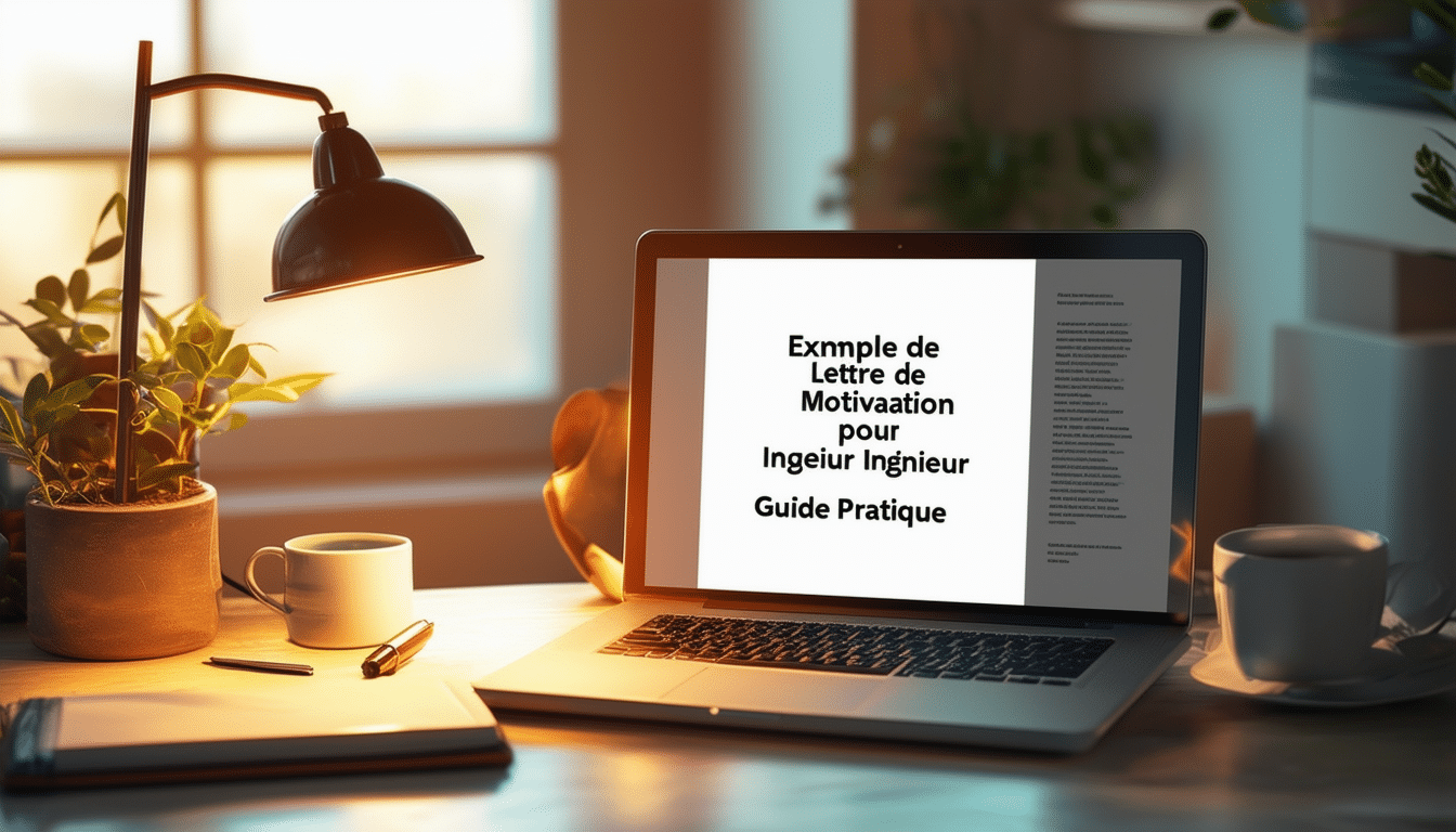 découvrez notre guide pratique avec un exemple de lettre de motivation pour ingénieur. apprenez à rédiger une candidature percutante qui met en valeur vos compétences et vos expériences, afin de séduire les recruteurs dans le secteur de l'ingénierie.